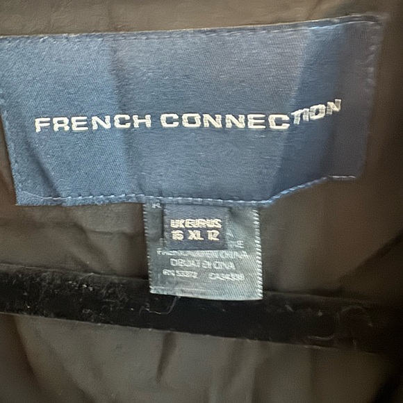 FRENCH CONNECTION Etta Vegan Leather Belted Mini Dress Size 12 - Picture 7 of 9